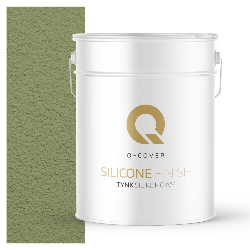 Tynk Silikonowy Elewacyjny Baranek 2.0mm Q-Cover Zielony F484 15KG