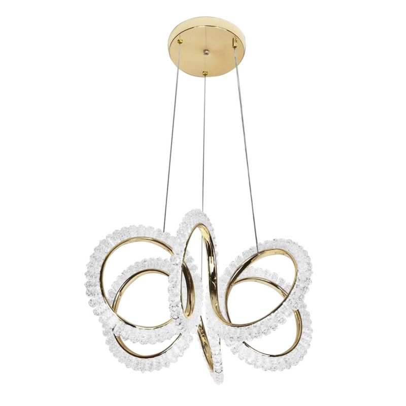 Lampa Sufitowa Wisząca Toolight Led G037-Cp Złoty