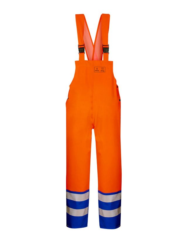 Spodnie ogrodniczki PROS dwukolorowe model 891 R Pomarańczowy fluorescencyjny/Niebieski 48 1 szt.