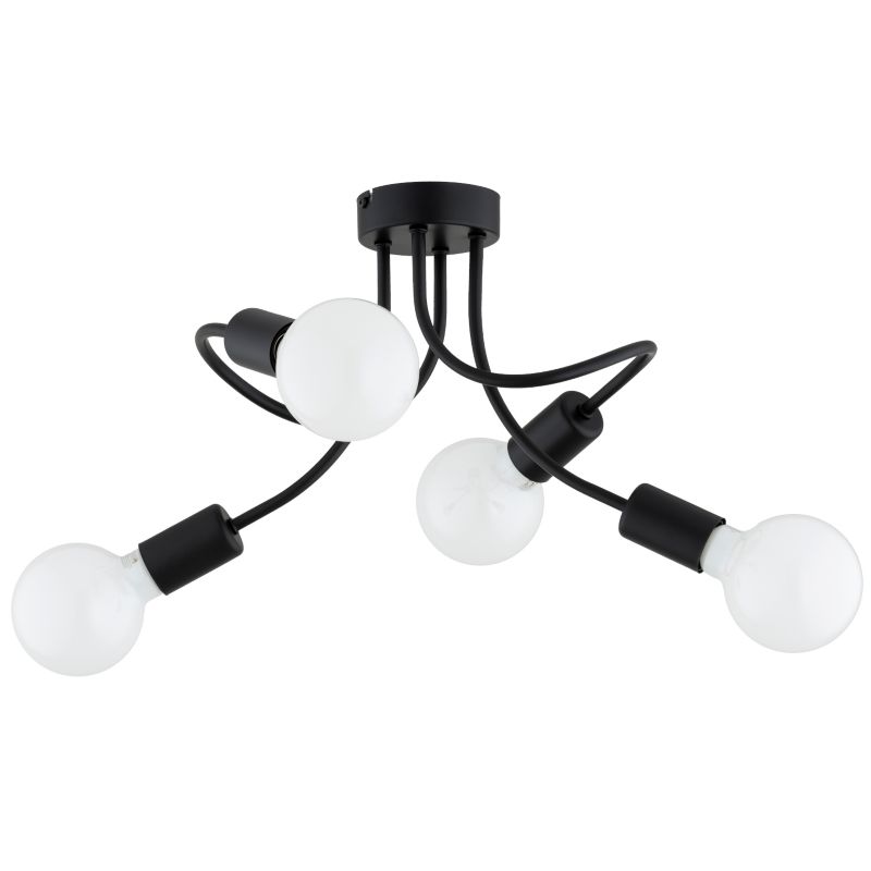 Lampa wisząca splątane ramiona Alfa HITO czarna 4xE27x15W IP20 wym:28x25x44cm - 1 szt.