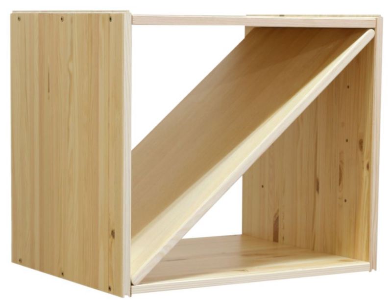 Regał modułowy MODO24 sosnowy na butelki lakierowany z grubego drewna 1 szt.