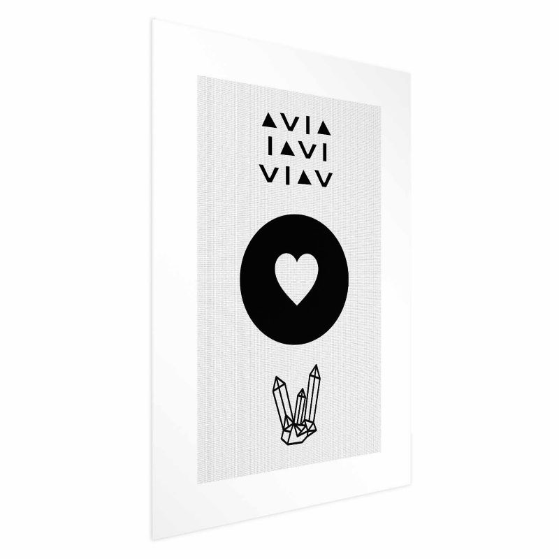 Plakat Artgeist Serce i kryształty 21x30 cm bez ramy 1 szt