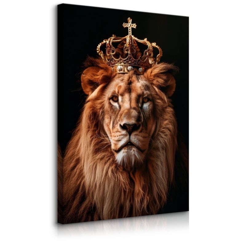 Obraz Muralo Lew W Koronie Styl Glamour 40x60 cm 1 szt.