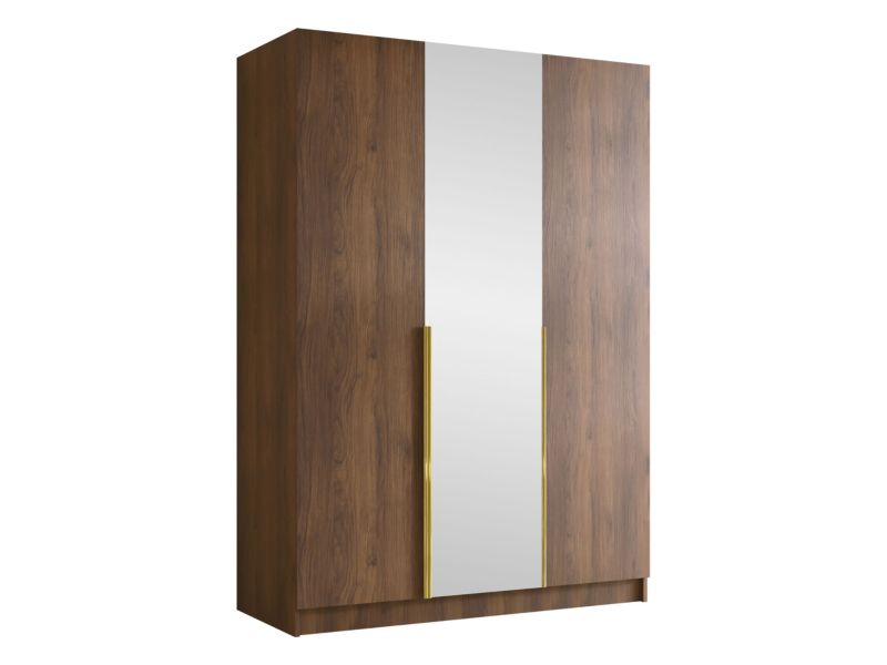 Szafa z lustrem MIRJAN 24 Calia II orzech warmia/złoty 1 szt.