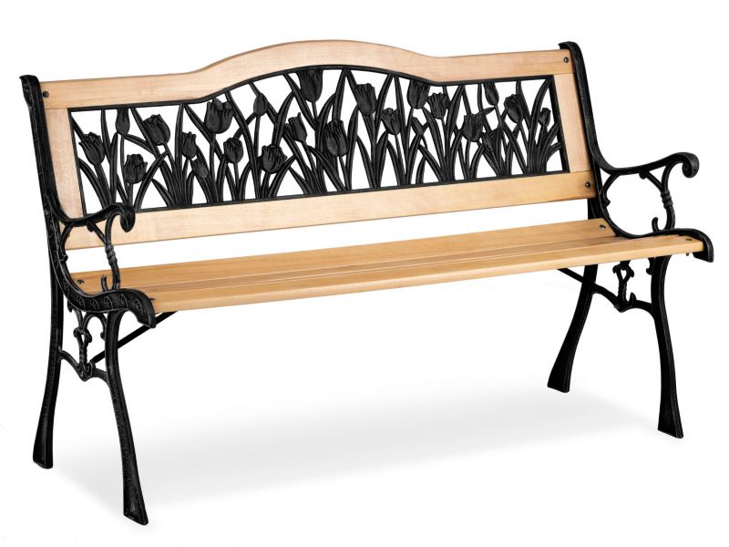 Ławka parkowa ogrodowa Sofotel 123,5cm drewniana z oparciem 1sz.