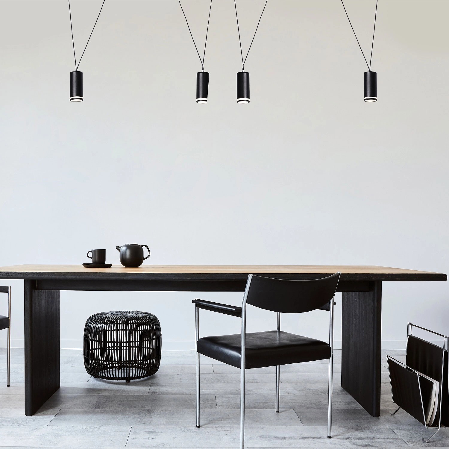 Rabalux Lampa wisząca Senobia 4x35W GU10 czarna