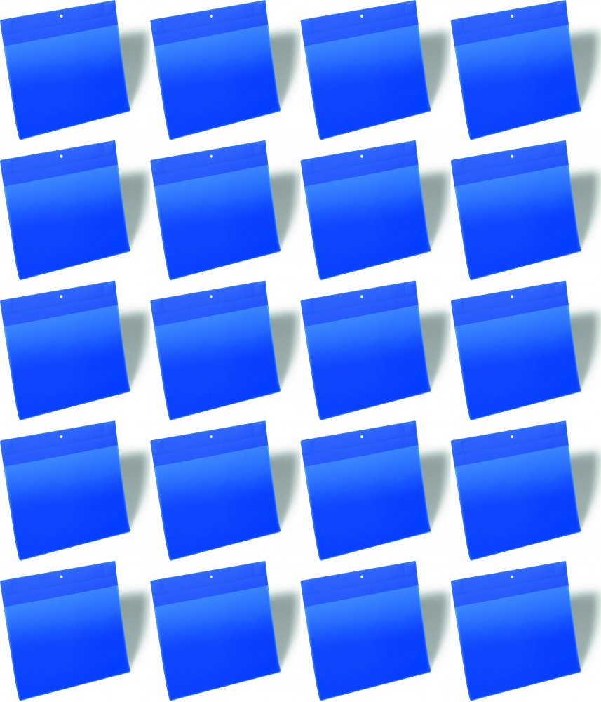 2x Kieszeń magnetyczna Durable, neodymowa, A4, pozioma, 10 sztuk, granatowy