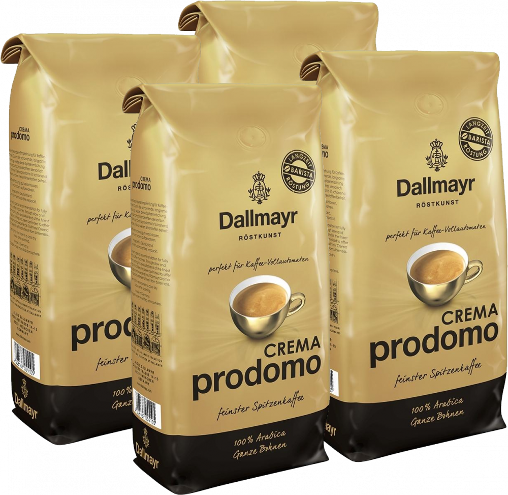 4x Kawa ziarnista Dallmayr Crema Prodomo, 1kg