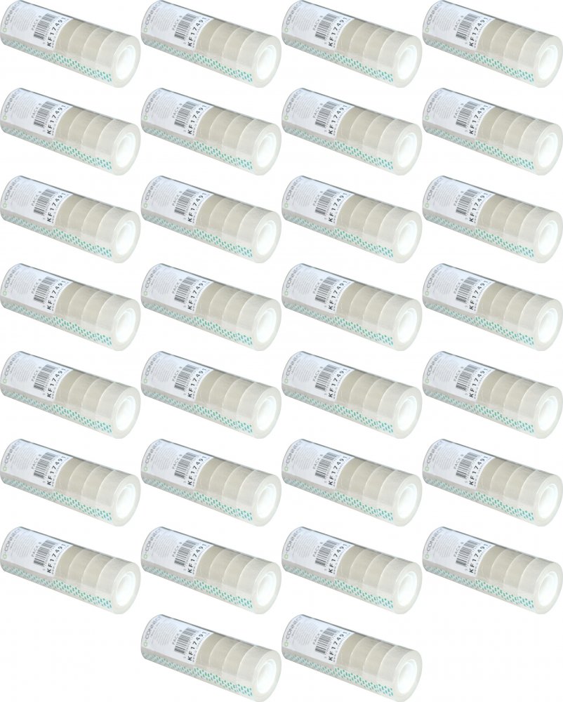 40x Taśma klejąca Q-Connect, 18mmx30m, 8 sztuk, przezroczysty