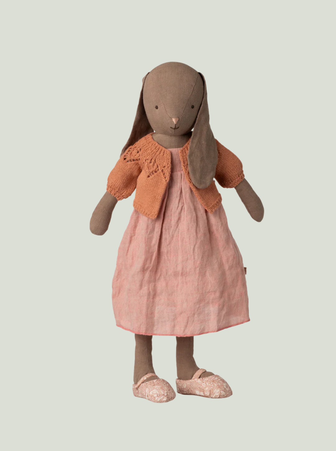 MAILEG Ubranko królika s.4 - dzianinowy kardigan, Size 4 -Vintage rose