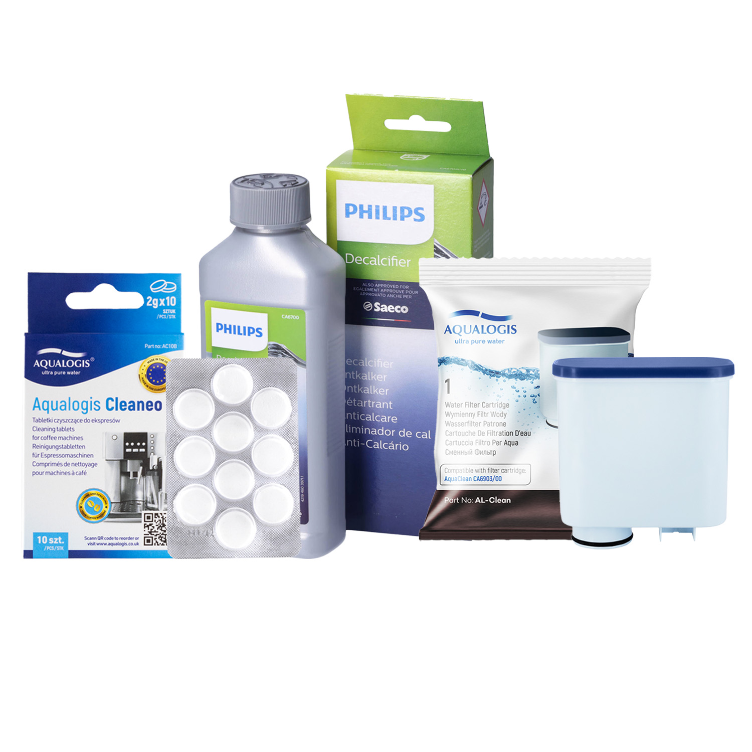 Filtr AL-Clean Do Ekspresu Saeco Philips + Tabletki + Odkamieniacz 250ml