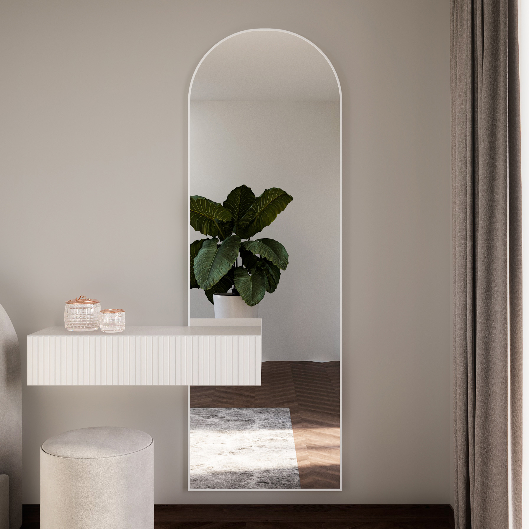 Baltica Design Tiny Border Pastille Cut lustro 40x60 cm białe