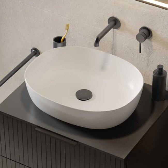 Excellent Jima umywalka 51x36,5 cm owalna nablatowa biały połysk CEAC.2001.510.WH