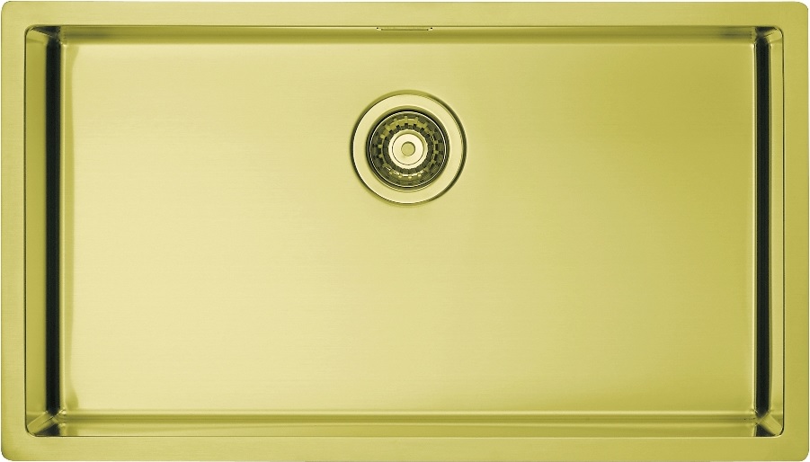 Alveus Monarch Quadrix 60 zlewozmywak stalowy 79x45 cm złoty 1117478