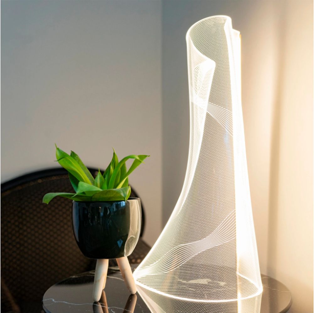 Altavola Design Cortina lampa stołowa 1x12 W przezroczysta-złota LA103/T_43_gold