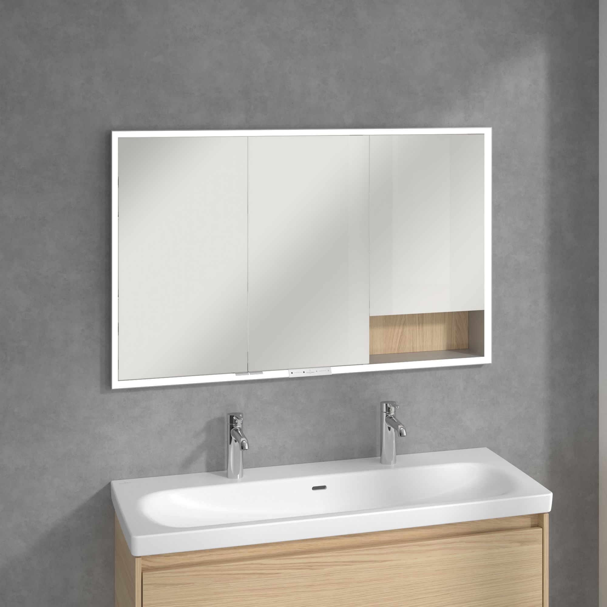 Villeroy & Boch My View+ szafka 120x16,8x75 cm z lustrem Nordic Oak A48212VJ