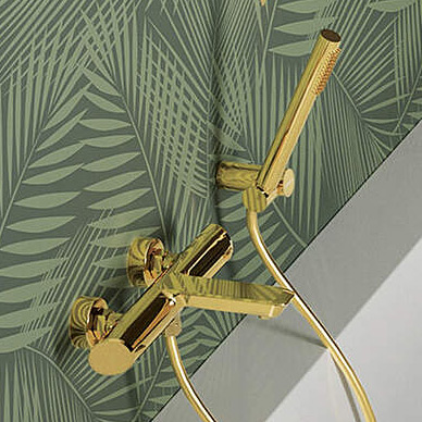 Deante Round Gold uchwyt słuchawki prysznicowej złoty połysk ANRZ21U