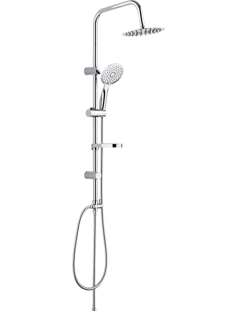 Laveo Fino zestaw prysznicowy ścienny z deszczownicą chrom PL220OX