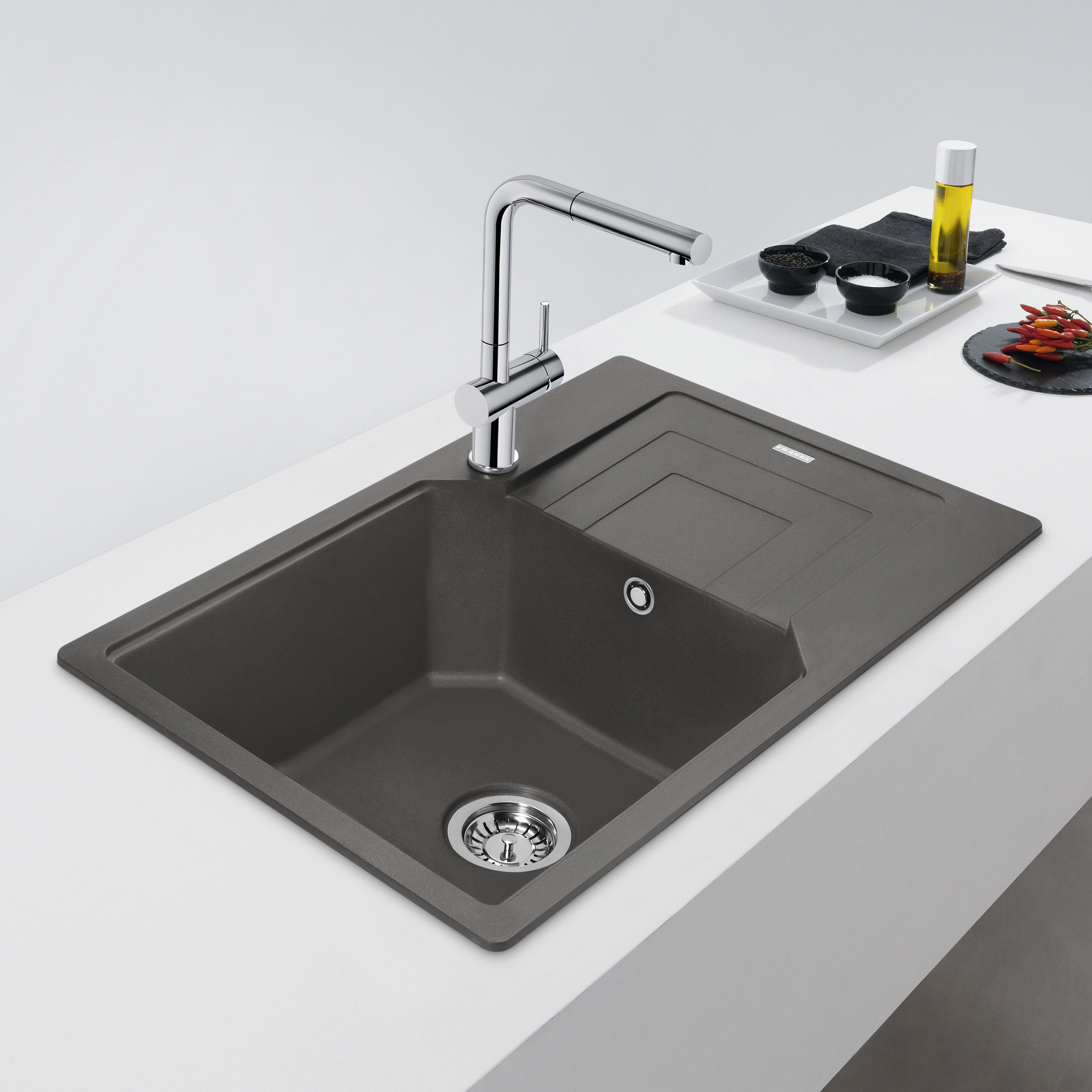 Franke Urban UBG 611-62 GSC zlewozmywak 62x50 cm Fragranite kamienny szary 114.0687.266