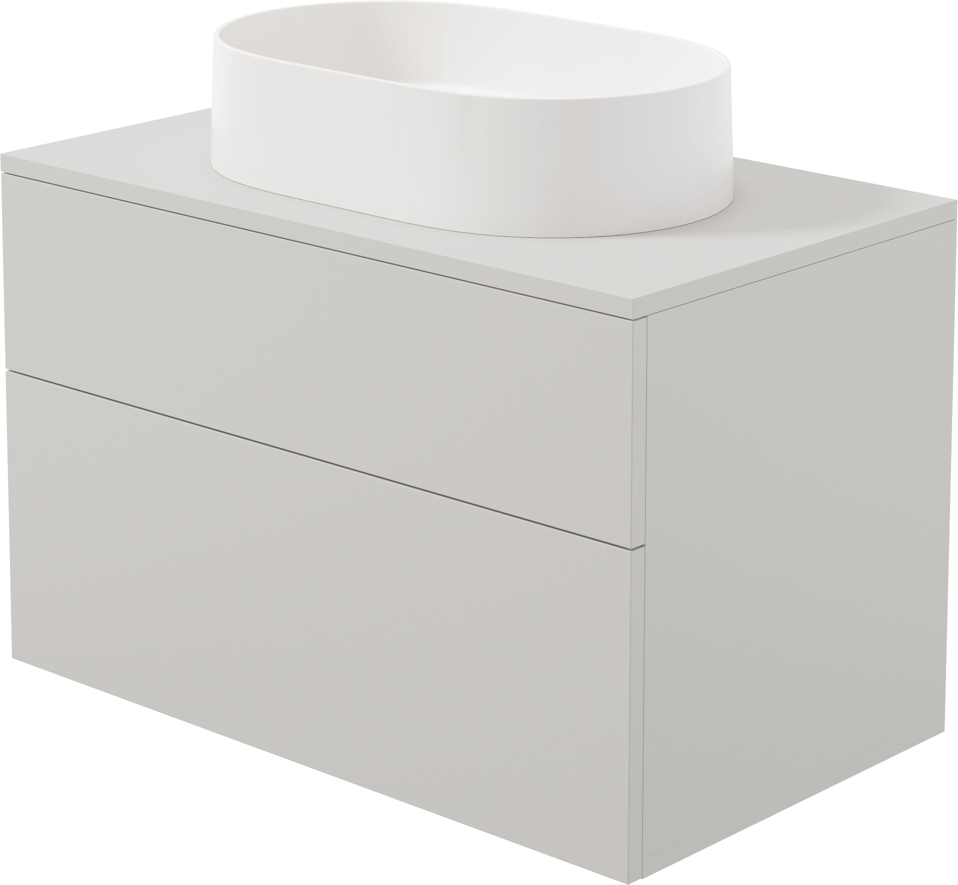 Deante Prizma umywalka z szafką i blatem 80 cm alabaster/kaszmir SDKB8SAU6S