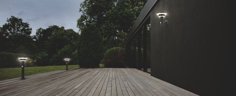 Osram Endura Style Solar Double Circle kinkiet solarny 1x6 W czarny