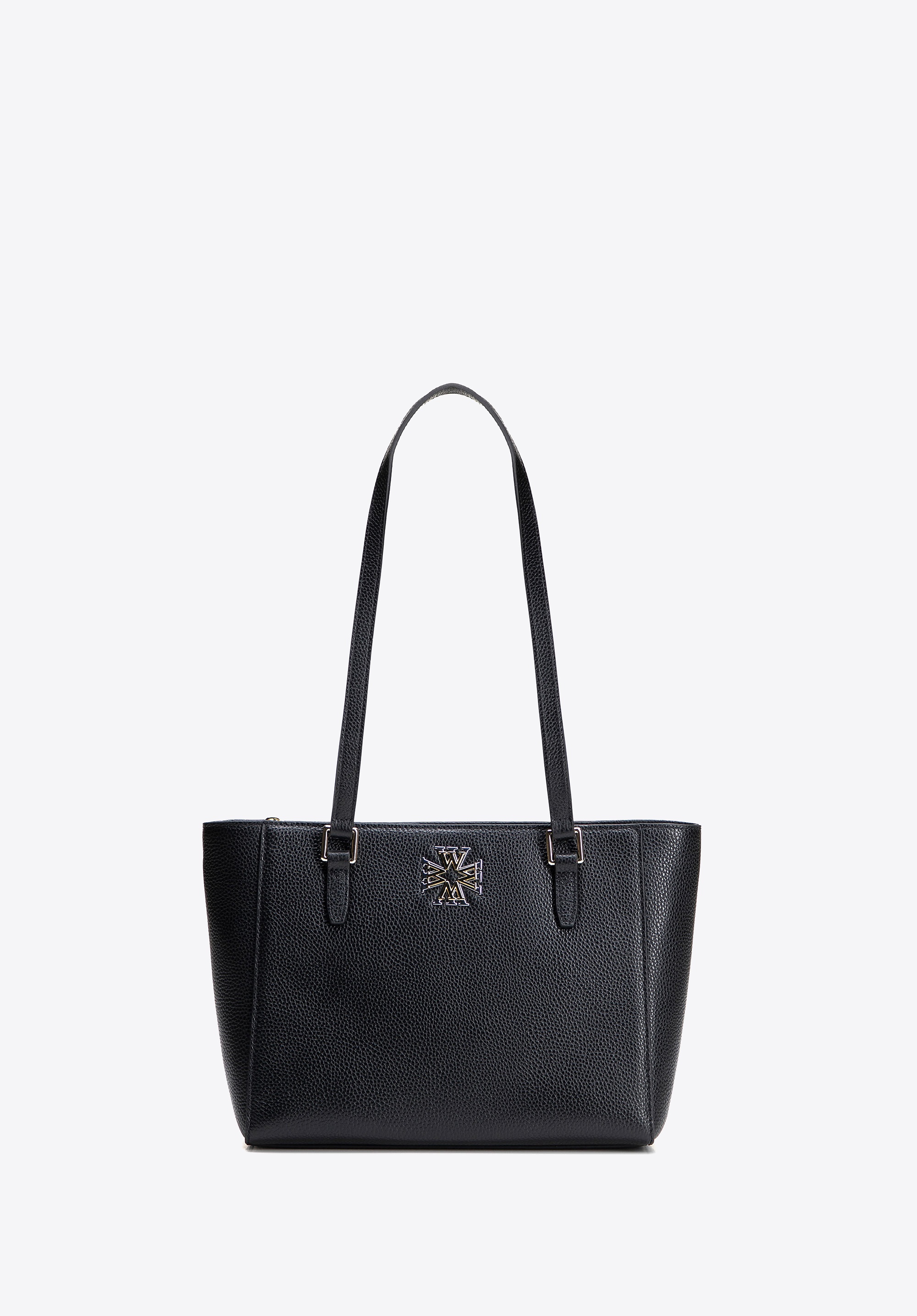 Damska torba na ramię ze skóry czarna