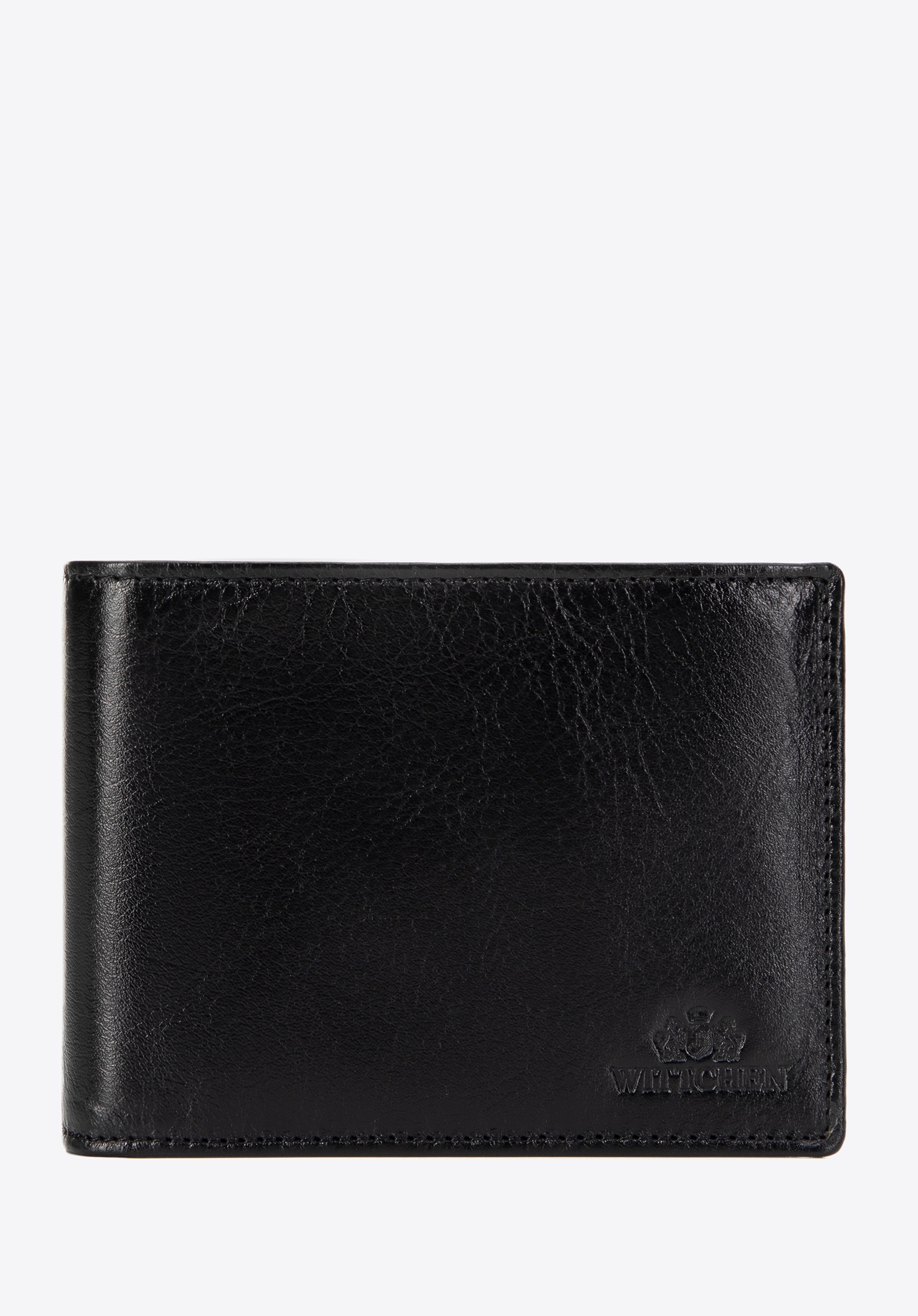 Męski portfel z rozkładanym panelem czarny