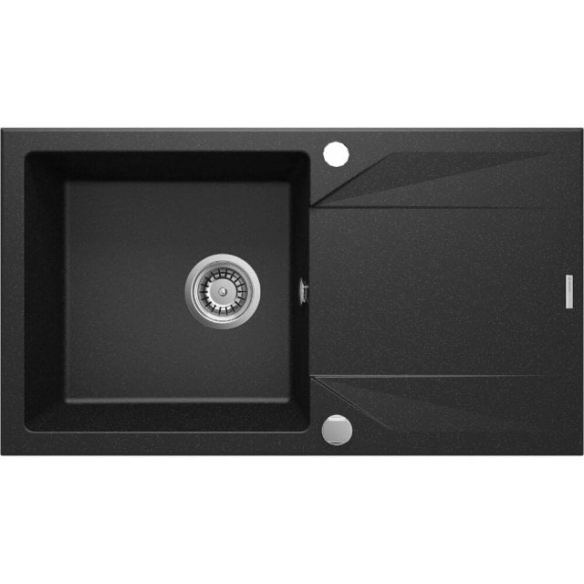 DEANTE Zlewozmywak granitowy EVORA grafit metalik 1-komorowy z ocieka