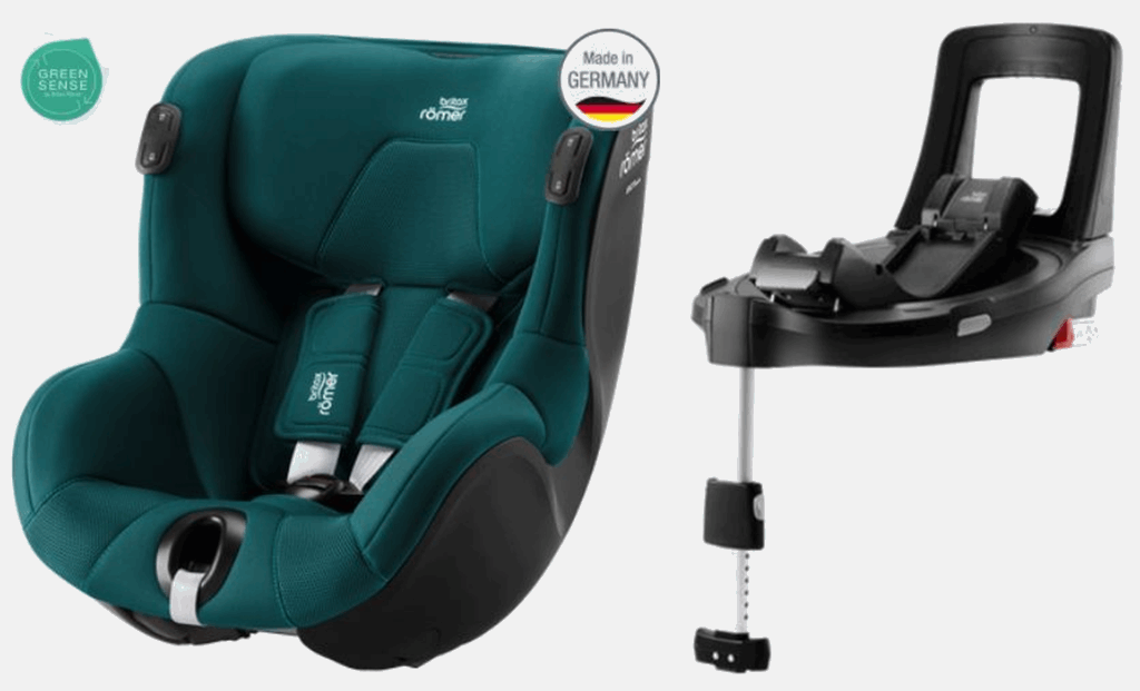 Britax Romer, Dualfix iSense - fotelik samochodowy z bazą Flex Base iSense dla dzieci od 61 do 105 cm wzrostu, do 18 kg-Atlantic Green