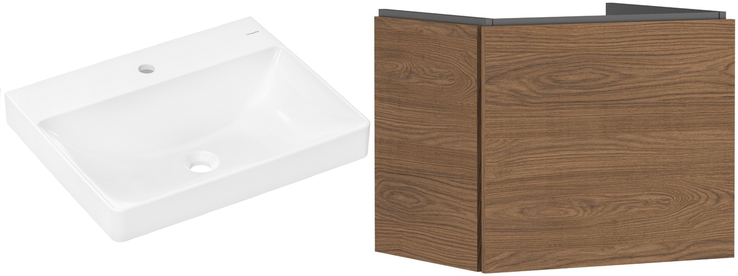 Darmowa Dostawa - Umywalka z szafką 60 cm dąb Hansgrohe Xelu Q abset10834