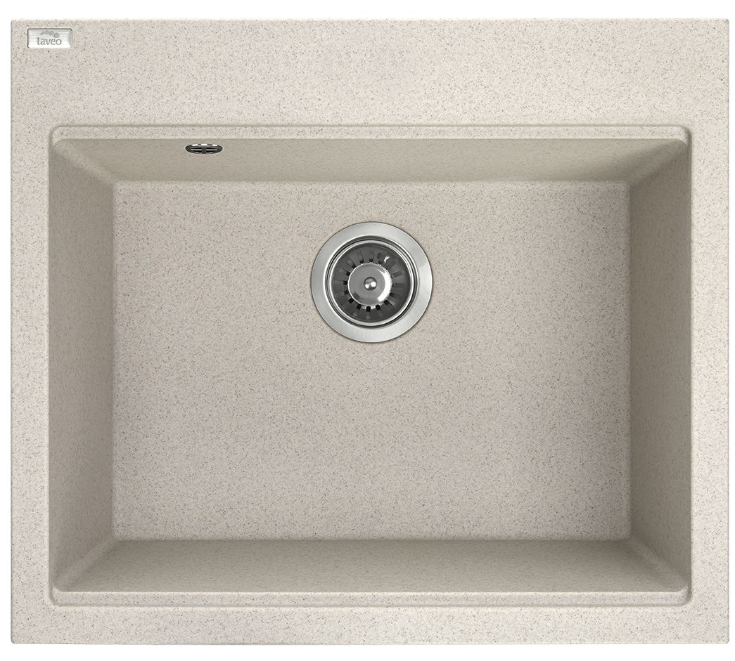 Darmowa Dostawa - Zlewozmywak granitowy 57x50 cm beżowy Laveo Tau SBT410Y