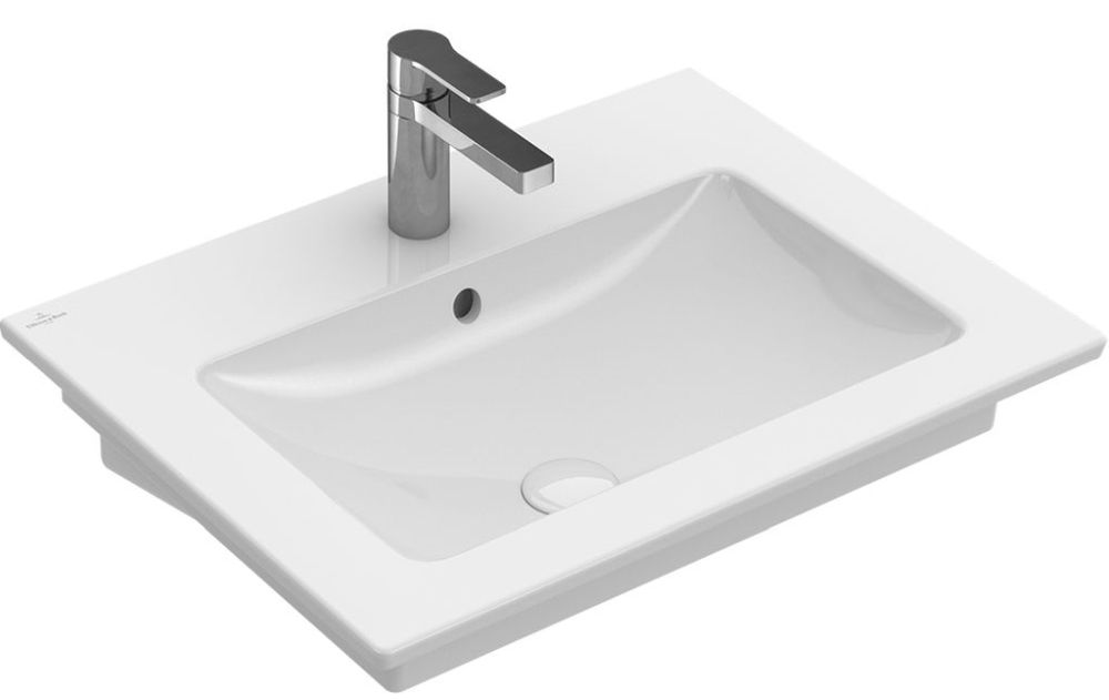 Darmowa Dostawa - Umywalka 65x50 cm prostokątna ścienna-meblowa biała Villeroy & Boch Venticello 41246701