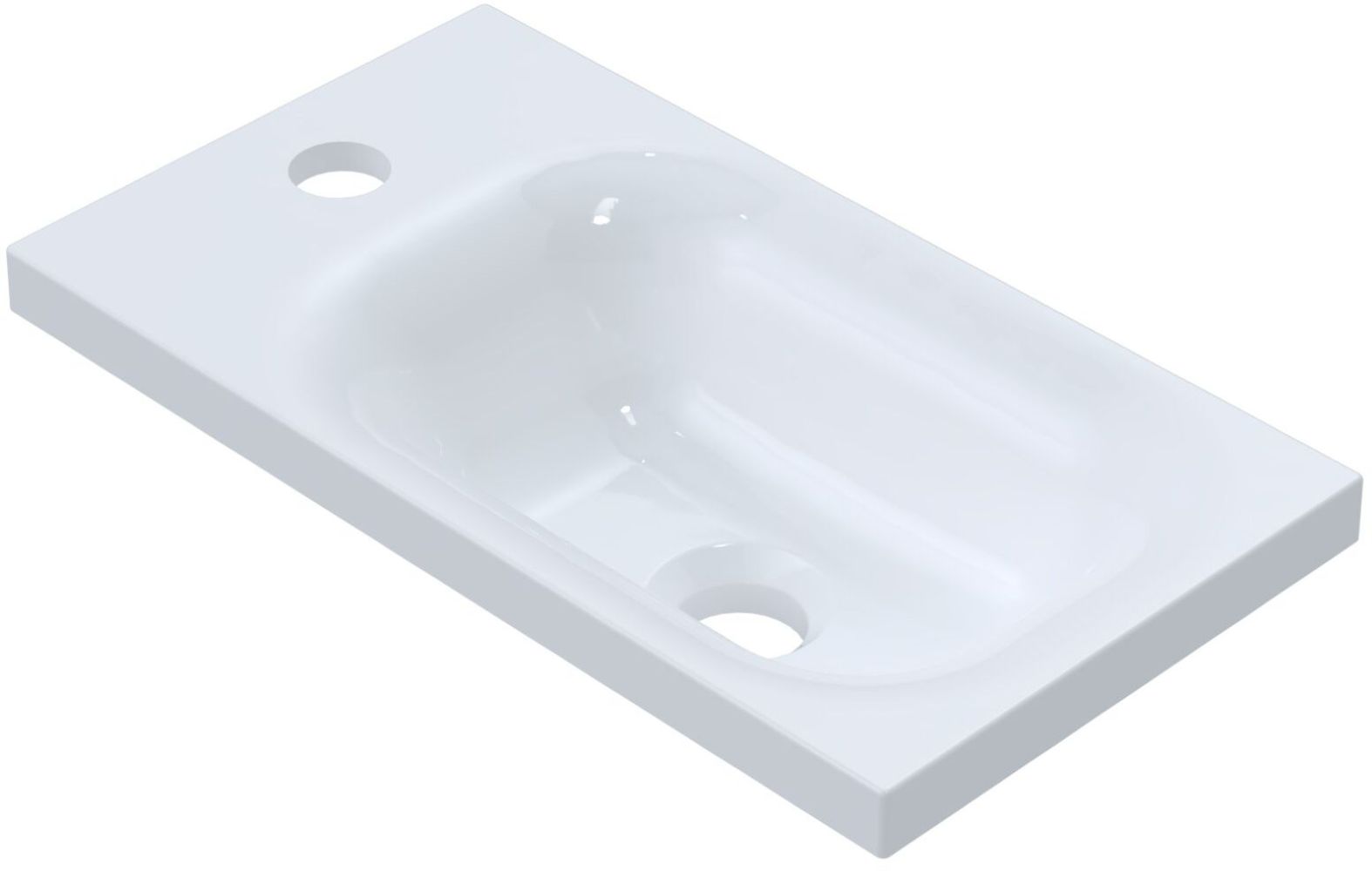 Darmowa Dostawa - Umywalka 40x22 cm prostokątna meblowa biała Ruvetti Misti DOLMI4022