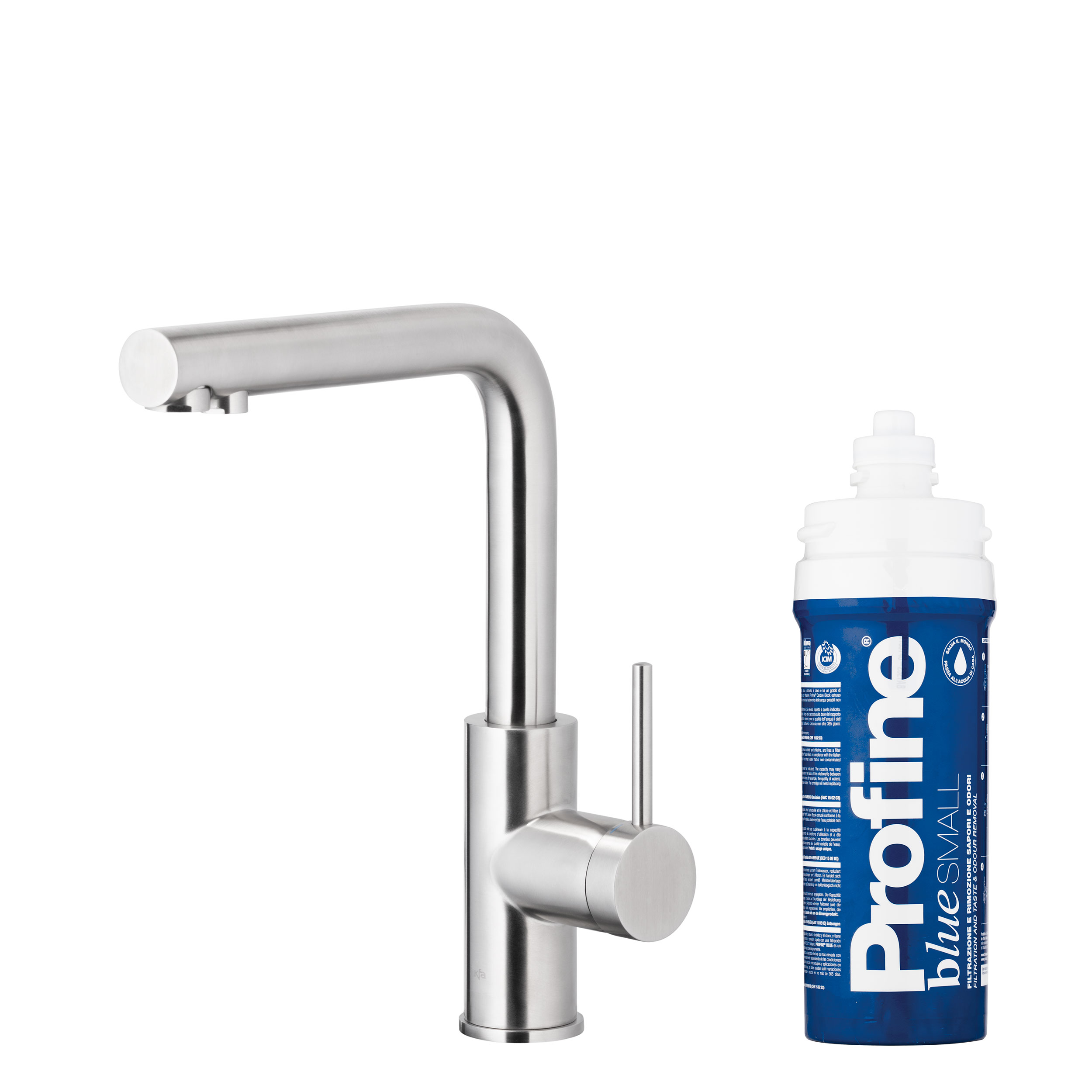 Darmowa Dostawa - Bateria kuchenna z filtrem stojąca inox KFA Armatura Duero Pure Basic 662391322