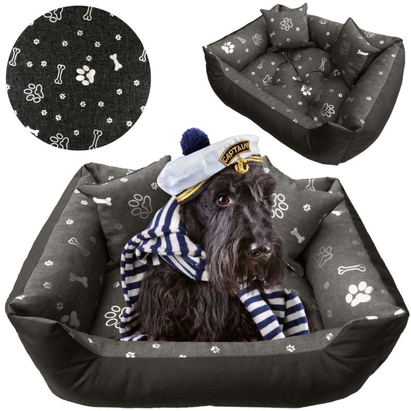 Legowisko EDANTI szare z srebrną grafiką 1 szt.