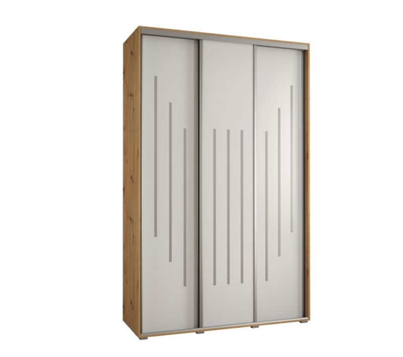 Szafa przesuwna Abiks DAVOS 8 wysoka szer.160cm gł.45cm artisan/biały/srebrny 1szt.