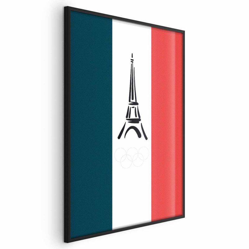 Plakat Artgeist Symbole Francji 29,7x42 cm z ramą czarną 1 szt