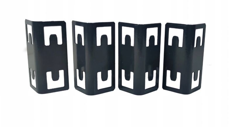 Łączniki nóg MODO24 nogi regału helios łącznik łącznik na wysokość szary 4 szt.