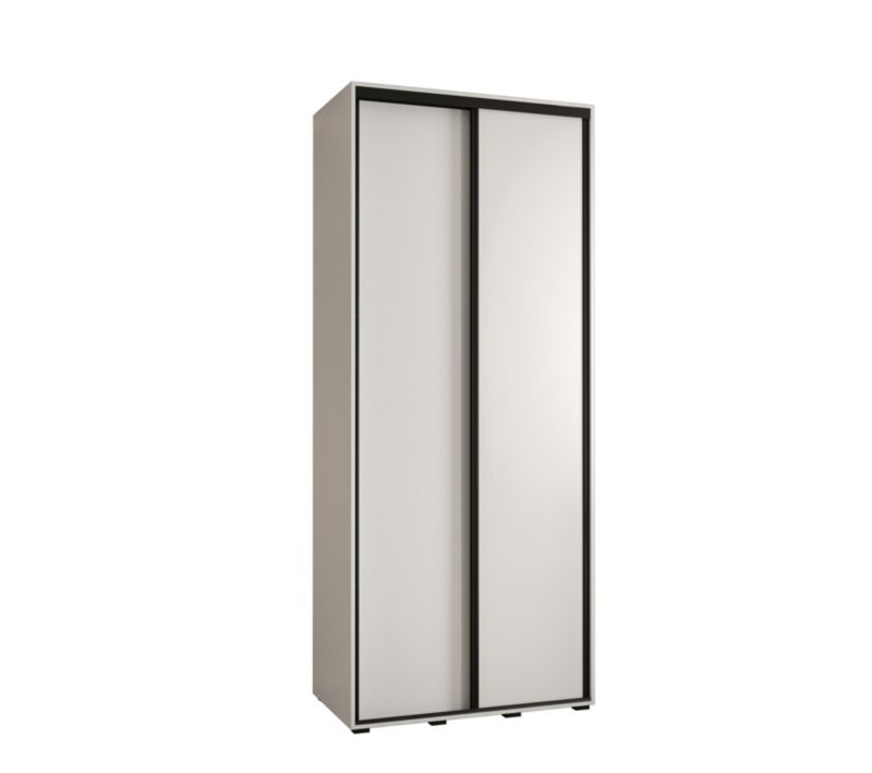 Szafa przesuwna Abiks CANNES 1 100 gł 45 biały/biały/czarny 1szt.