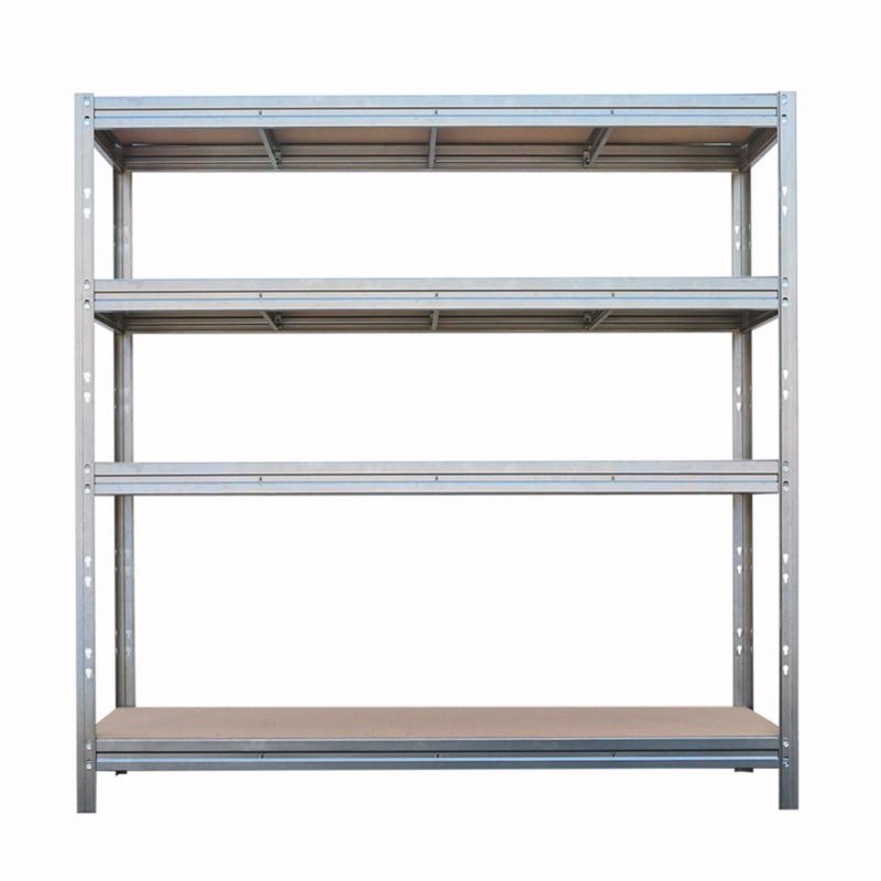 Regał magazynowy AR Shelving Bullrack Rivet ocynkowany z 4 półkami z płyt wiórowych DTD udźwig 450 kg na półkę 200x200x60cm 1 szt