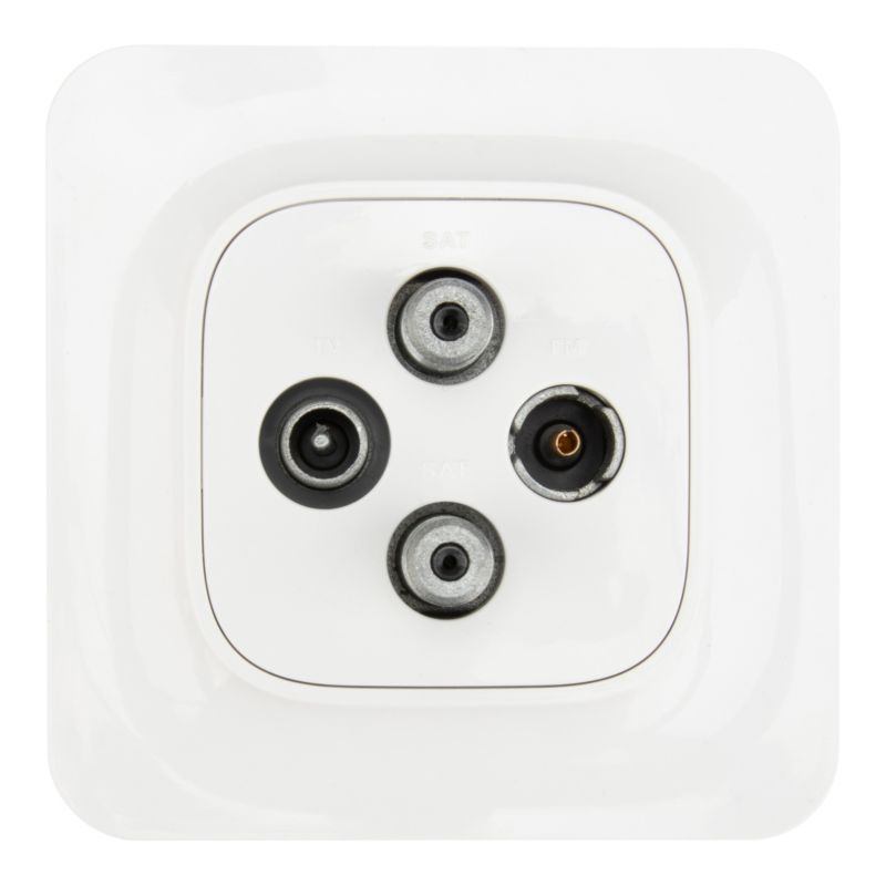 Gniazdo TV końcowe Jacobsen Kennet białe