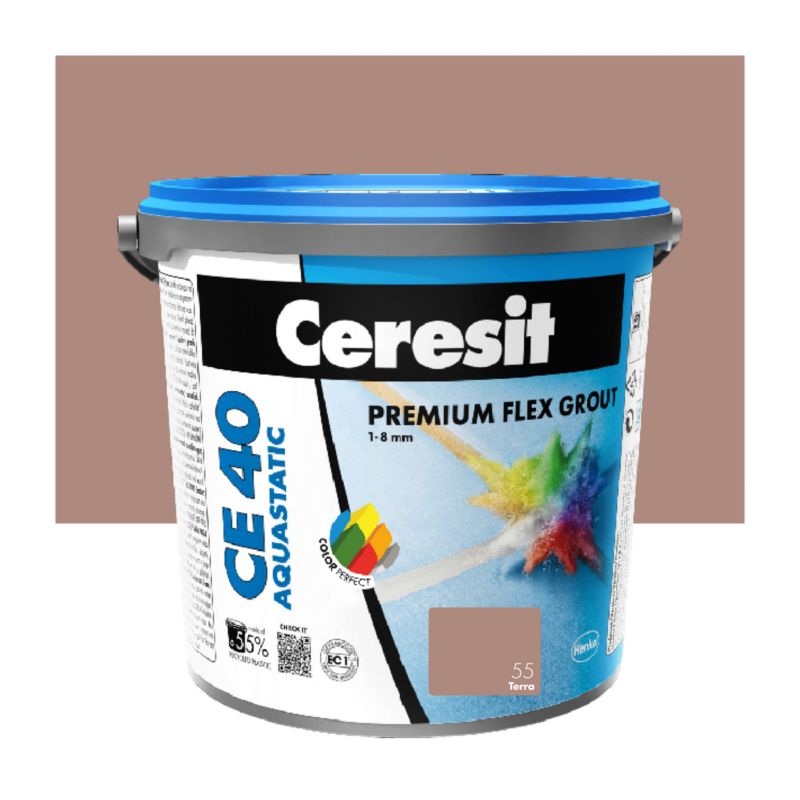Fuga elastyczna Ceresit CE 40 Aquastatic terra brąz 5 kg