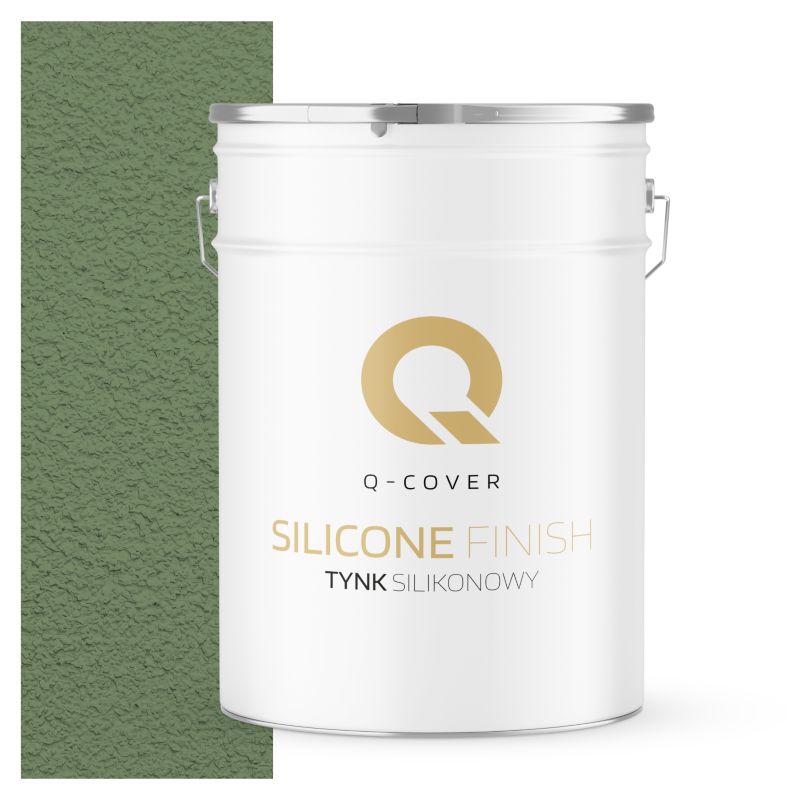 Tynk Silikonowy Elewacyjny Baranek 2.0mm Q-Cover Zielony ciemny F476 25KG