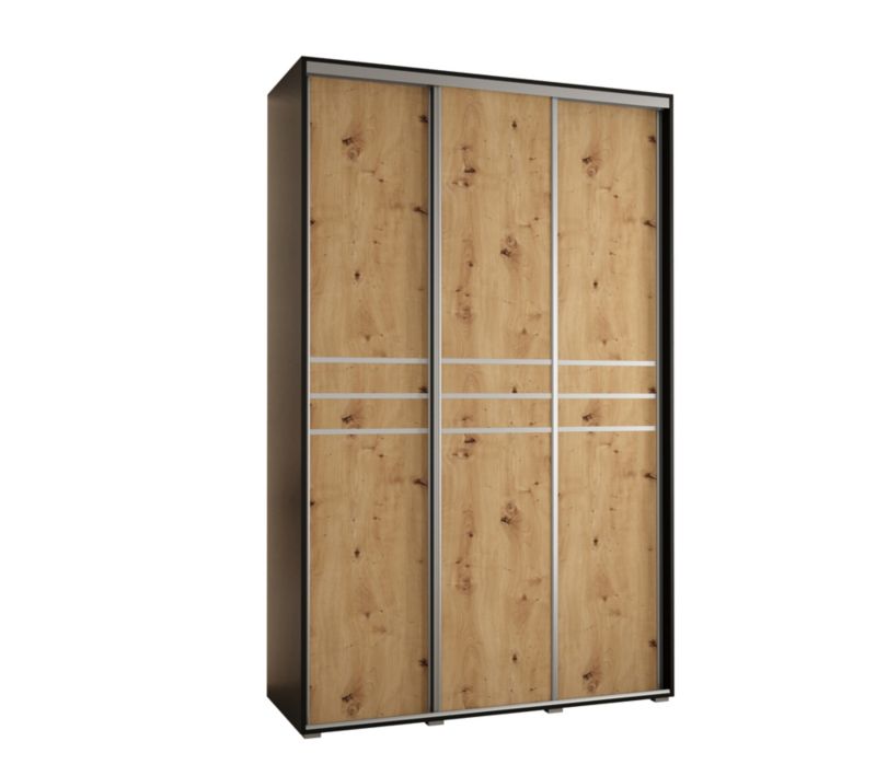 Szafa przesuwna Abiks DAVOS 10 wysoka szer.160cm czarny/artisan/srebrny 1szt.