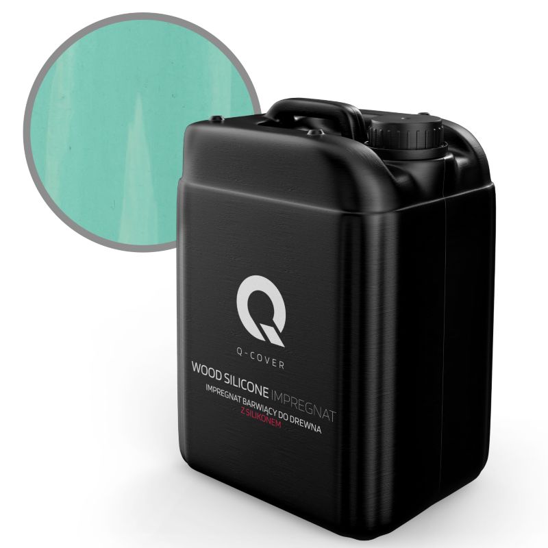 Impregnat Barwiący do Drewna z Silikonem 2w1 Q-Cover Miętowy H1553 10L