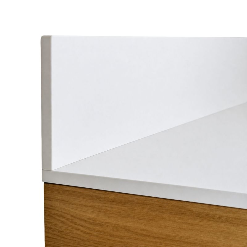 Blat łazienkowy HPL do szafki 50cm 50,5x40cm Snow White z panelem 30cm 1szt.