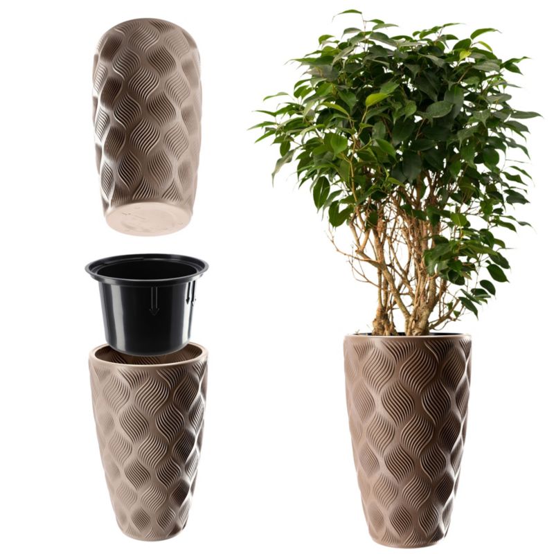 Doniczka KADAX Donica Z Wkładem Ogrodowa Beżowa 48,5cm 1 szt.