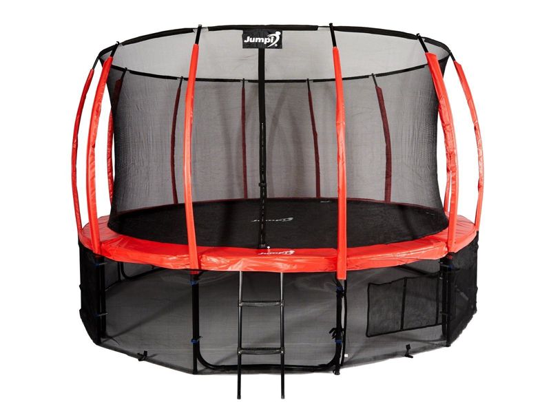 Trampolina Ogrodowa Jumpi 435cm/14FT Maxy Comfort Plus Czerwona Z Wewnętrzną Siatką 1 szt