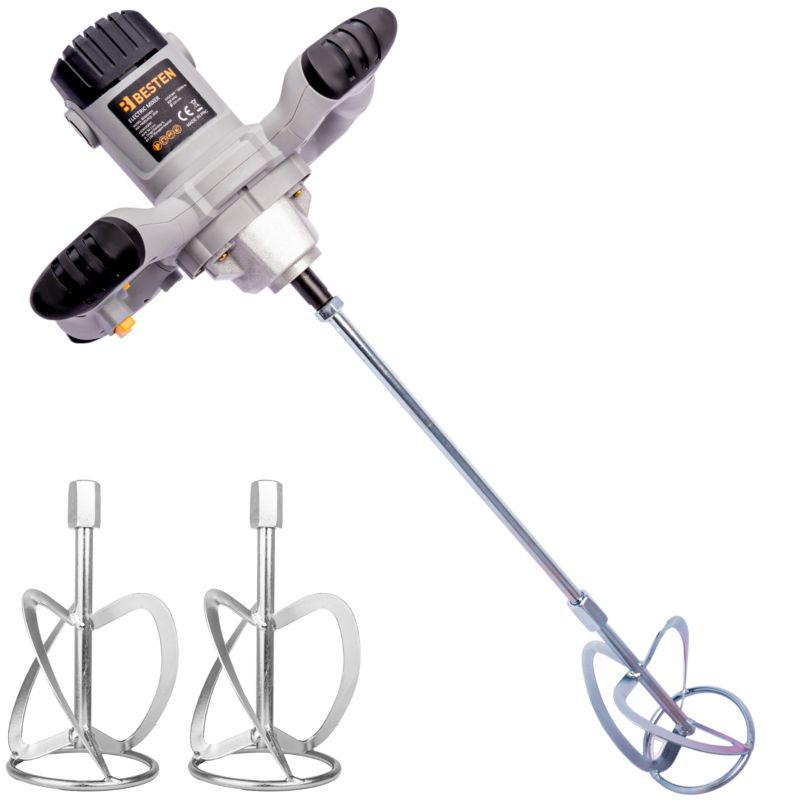 Mieszadło budowlane BESTEN BE-2854 1600 W z regulacją obrotów i 2 mieszadłami 1 szt.
