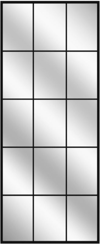 Lustro Styler Loft 60x150 cm czarna rama, MDF, montaż pion/poziom, 1 szt.